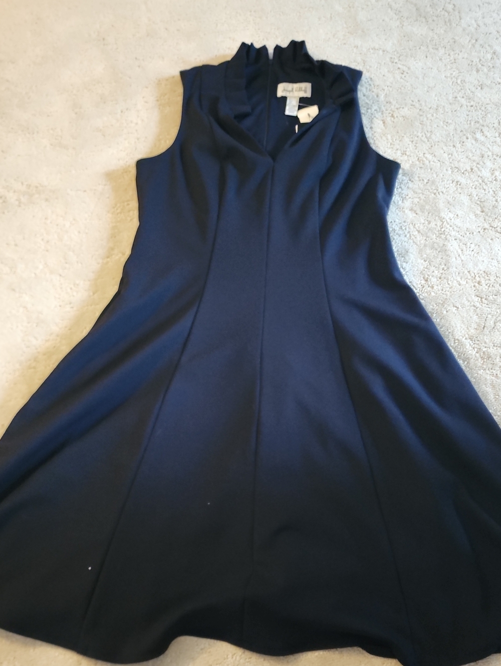 NWT Joseph Ribkoff Navy Sleeveless A-Line Midi Dress NWT
